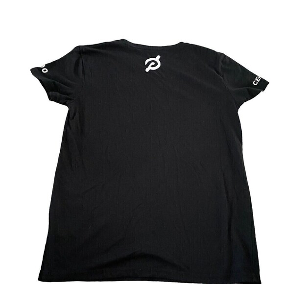 Peloton Century 100 Cycling Biking T Shirt Size Small Black Athletic Gym Spin - Picture 2 of 8